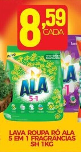 LAVA ROUPA PÓ ALA 5 EM 1 FRAGRÂNCIAS SH 1KG