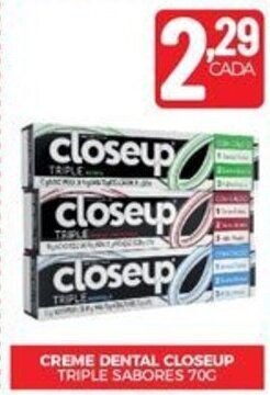 Fort Atacadista CREME DENTAL CLOSEUP TRIPLE SABORES 70G oferta