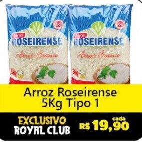 Royal Supermercados Arroz Roseirense 5Kg Tipo 1 oferta