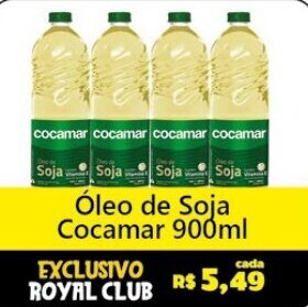 Royal Supermercados Óleo de Soja Cocamar 900ml oferta