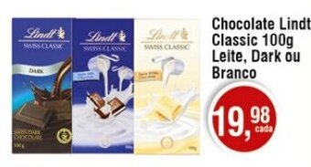 Royal Supermercados Chocolate Lindt Classic 100g Leite, Dark ou Branco oferta