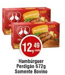 Royal Supermercados Hambúrguer Perdigão 672g Somente Bovino oferta