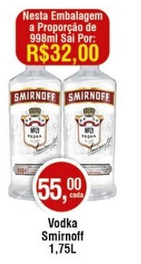 Royal Supermercados Vodka Smirnoff 1,75L oferta