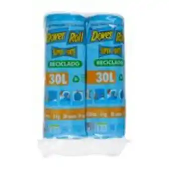 Sam's Club Saco para lixo dover roll reciclado 30l pack com 2 unidades 30 sacos cada oferta