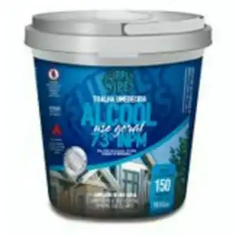 Toalhas umedecidas álcool uso geral supply wipes pote 150 unidades
