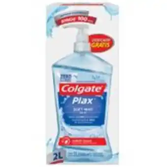 Sam's Club Enxaguante bucal zero álcool soft mint plax embalagem econômica colgate 2l grátis válvula dosadora oferta