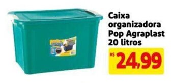 Caixa organizadora Pop Agraplast 20 litros