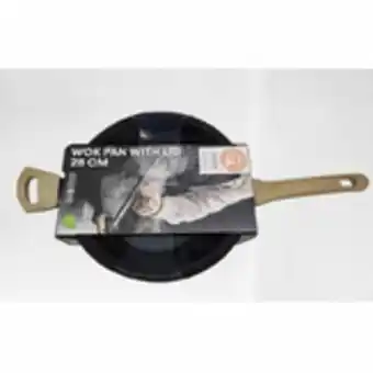 Frigideira wok pan profissional com tampa masterchef 28cm 1 unidade