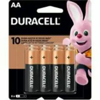 Pilha alcalina tamanho aa duracell pacote 8 unidades
