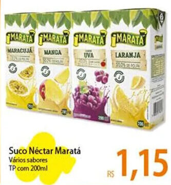 Atacadão Suco Néctar Maratá Vários sabores TP com 200ml oferta