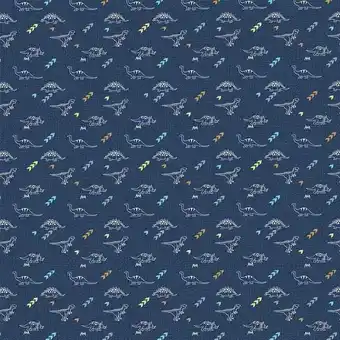 Papel de parede 9,5m x 53cm havan - azul com dinossauros