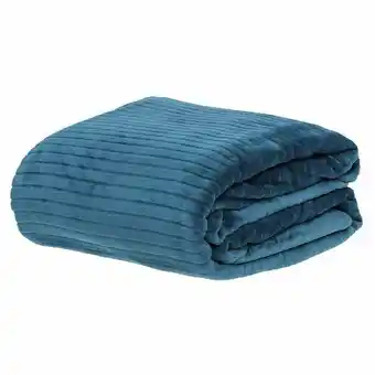 Lojas Havan Cobertor de casal 1,80x2,20m canelado - azul recife oferta