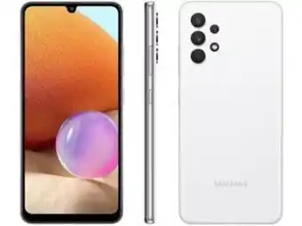 Smartphone galaxy a32 128gb branco 4g - 4gb ram tela 6,4” câm. quádrupla + selfie 20mp-samsung