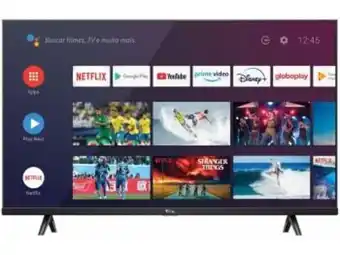 Smart tv led 32" tcl s615 preto, android 1366x768 (hd), usb, hdmi, wi-fi, 60hz