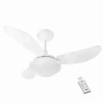 Ventilador veneza 3 pás 220v branco e controle