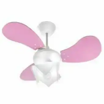 Ventilador greco branco 110v 3 pás rosas