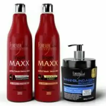 Novo Mundo Kit nova escova progressiva ingel maxx 2x1l com blindagem capilar forever liss oferta
