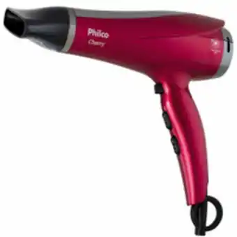 Novo Mundo Secador de cabelo cherry philco, tourmaline íon, 2 velocidades, 3 temperaturas, 2100w, rosa oferta