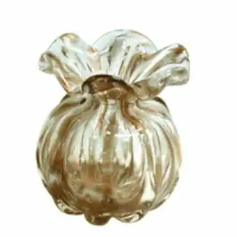 Novo Mundo Vaso decorativo murano trouxinha golden full fit, vidro, champanhe - 24556 oferta