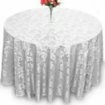 Novo Mundo Toalha mesa redonda jacquard cinza 6 lugares buffet festa oferta