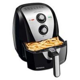 Novo Mundo Fritadeira sem óleo air fryer mondial grand family, 1900w, 5,5l - af-55i oferta