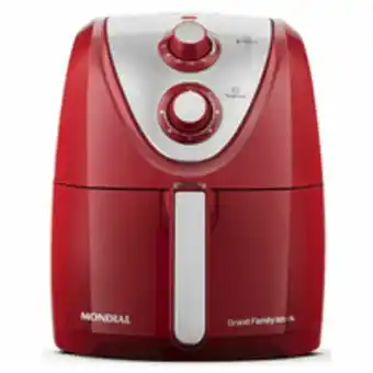 Novo Mundo Fritadeira sem óleo air fryer mondial grand family, timer, controle de temperatura, 5l, vermelho/inox - afn50ri oferta