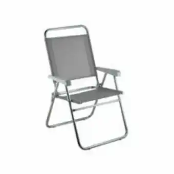 Novo Mundo Cadeira de praia encosto alto aluminio sun plus cinza oferta