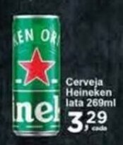 Rossi Supermercado Cerveja Heineken lata 269ml oferta