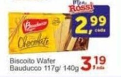 Rossi Supermercado Biscoito Wafer Bauducco 117g/ 140g oferta