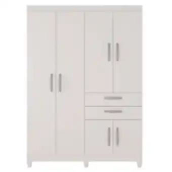 Novo Mundo Guarda-roupa solteiro pop em mdp, 6 portas, 2 gavetas - novo mundo oferta