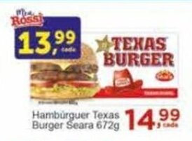 Rossi Supermercado Hambúrguer Texas Burger Seara 672g oferta