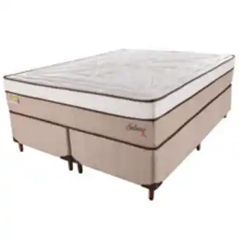 Cama box casal king, molas ensacadas, 193 x 203cm - montreal selene