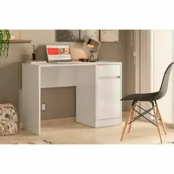 Novo Mundo Escrivaninha office em mdp, 1 porta, 1 gaveta, puxador embutido - morada oferta