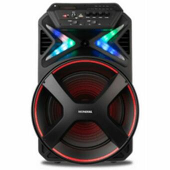 Novo Mundo Caixa amplificada mondial, 400w, bluetooth, usb, preto/vermelho - cm-400 oferta