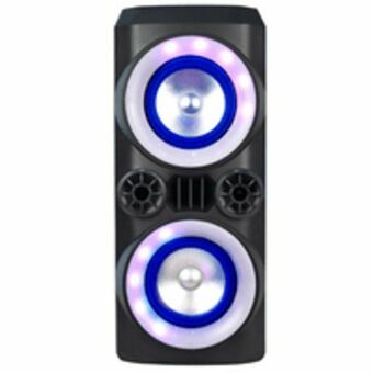 Novo Mundo Caixa de som neon multilaser, 300w, leds, portátil, 2 alto-falantes, bluetooth® oferta