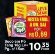Rossi Supermercado Suco em Pó Tang 18g oferta