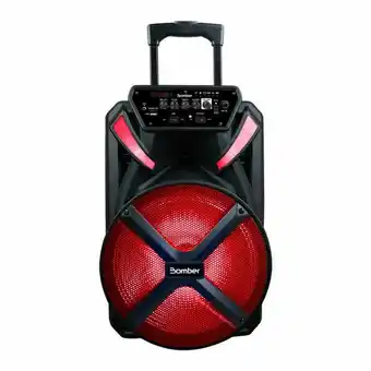 Caixa amplificada bomber papão 500 12" bluetooth, p2, p10, usb e micro sd | preto