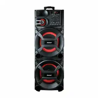 Caixa amplificada amvox aca 1501 pesadão bluetooth, 1501w de potência, 2 subwoofers de 12", 2 tweeters de 4"