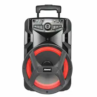 Caixa amplificada amvox aca 250 groove, bluetooth, bateria, rádio fm, usb, 250w rms | preta