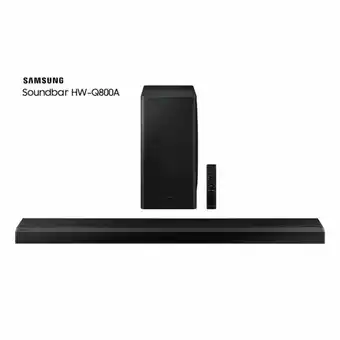 Fujioka Soundbar samsung hw-q800a, com 3.1.2 canais, bluetooth, subwoofer sem fio,dolby atmos e acoustic beam. | preto oferta