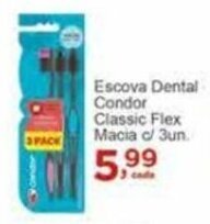 Rossi Supermercado Escova Dental Condor Classic Flex Macia c/3un oferta