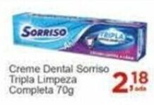 Rossi Supermercado Creme Dental Sorriso Tripla Limpeza Completa 70g oferta