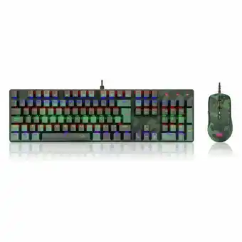 Combo redragon teclado e mouse hunter light green rainbow s108lg | light green