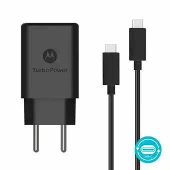 Fujioka Carregador de parede motorola turbo power 30w - com cabo usb-c | preto oferta