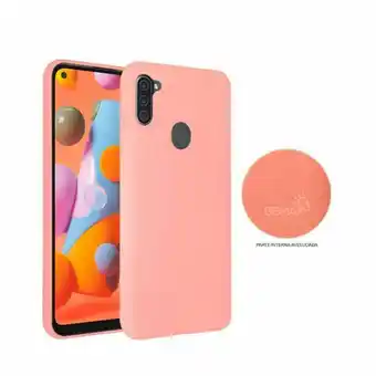 Capa protetora gbmax para celulares samsung a11 de silicone | rosa