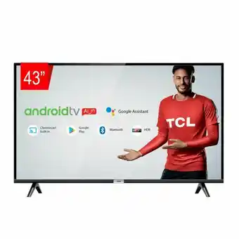 Fujioka Tv led fhd tcl 43" 43s6500fs smart, android tv, bluetooth, hdr, inteligência artificial, 2 hdmi, 1 usb oferta