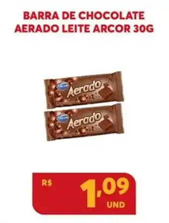 Atacadão Centro Sul Barra de Chocolate Aerado Leite Arcor 30g oferta