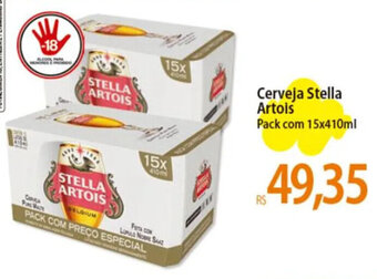 Atacadão Cerveja Stella Artois Pack com 15x410ml oferta