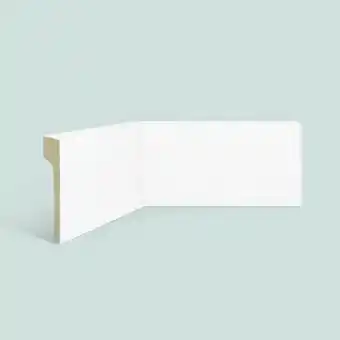 Leroy Merlin Rodapé de poliestireno espaçofloor reforma 12cm liso branco 120mm x 20mm x 2200mm oferta