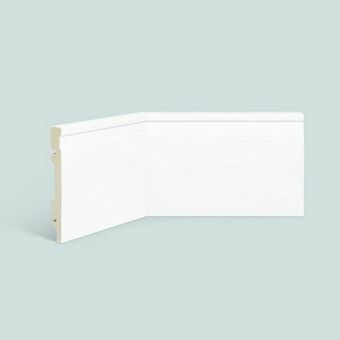 Leroy Merlin Rodapé de poliestireno espaçofloor 15cm frisado branco 150mm x 15mm x 2200mm oferta
